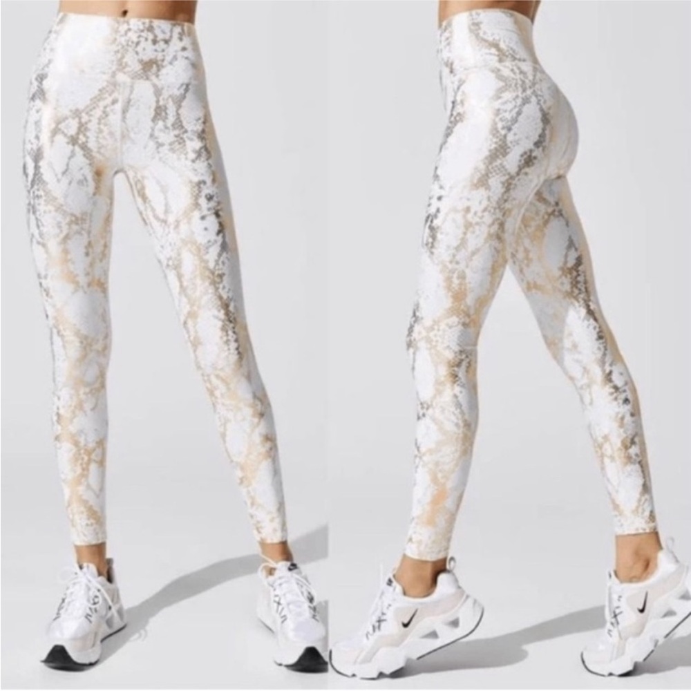 Carbon38 Bundle Metallic Snake Print High Rise 7/… - image 8